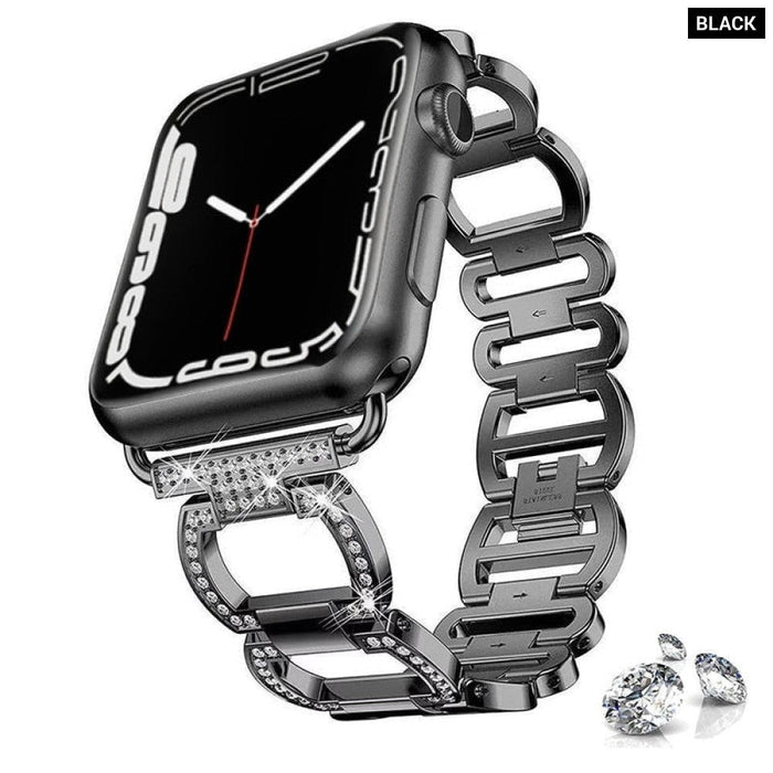 Luxury Metal Diamond Bracelet Strap For Apple Watch