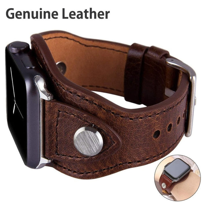 Genuine Leather Retro Strap For Apple Watch