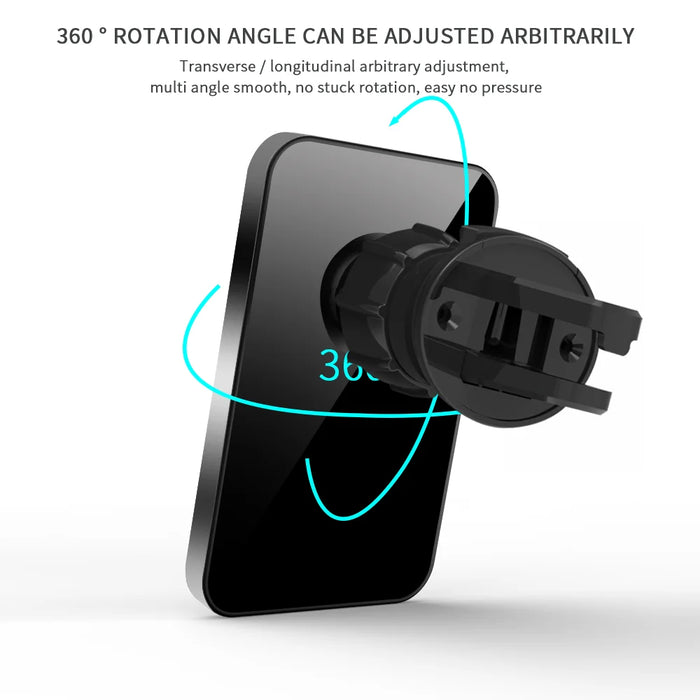 15W Anti-Falling Design Dashboard And Air Vent Phone Holder Wireless Charger