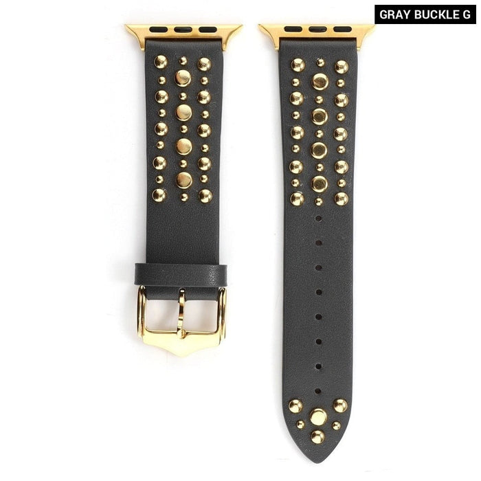 Leather Rivets Bracelet Band for Apple Watch