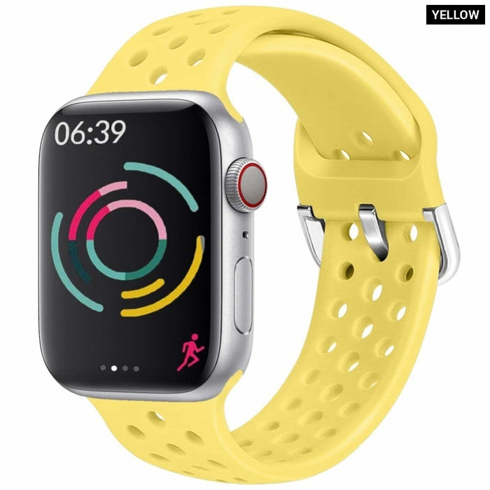 Silicone Strap For Apple Watch Series 6, SE, 5, 4, 3