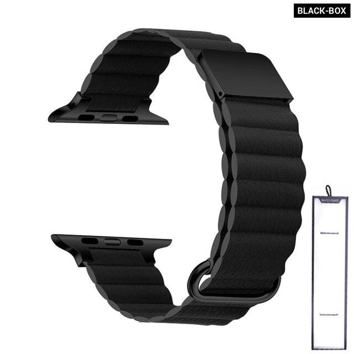 Leather Loop Magnetic Bracelet Strap For Apple iWatch