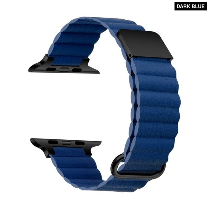 Leather Loop Magnetic Bracelet Strap For Apple iWatch