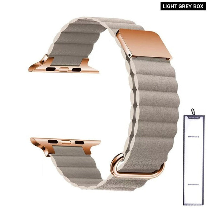 Leather Loop Magnetic Bracelet Strap For Apple iWatch