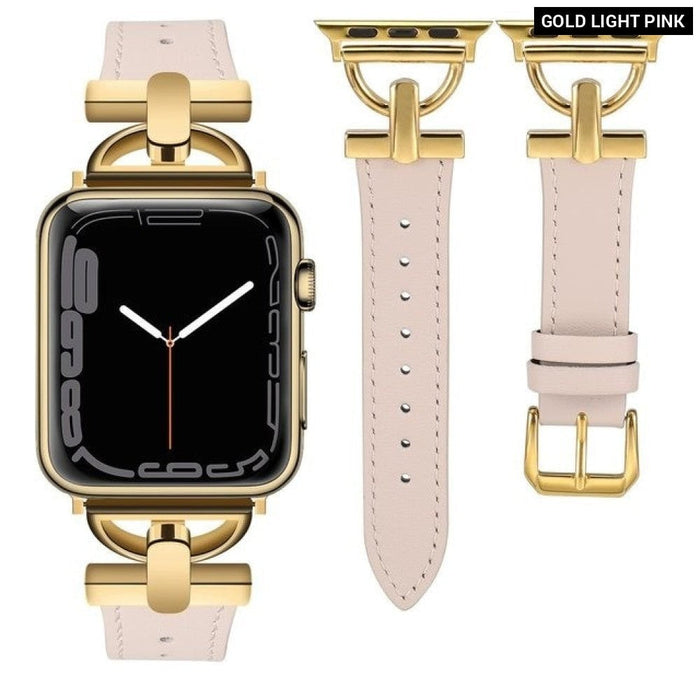 Slim Leather Thin Correa Watchband For Apple Watch