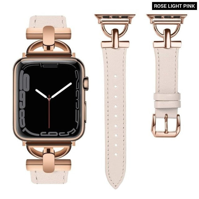 Slim Leather Thin Correa Watchband For Apple Watch