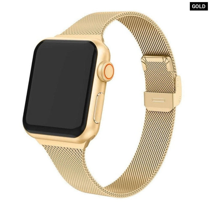 Thin Steel Milanese Loop Strap For Apple Watch