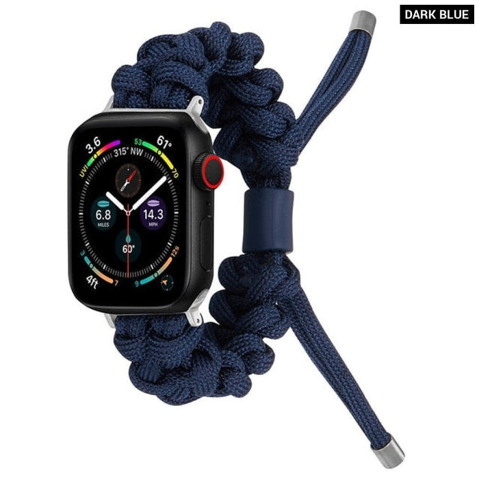 Nylon Braided Watch Band Strap For Apple Watch