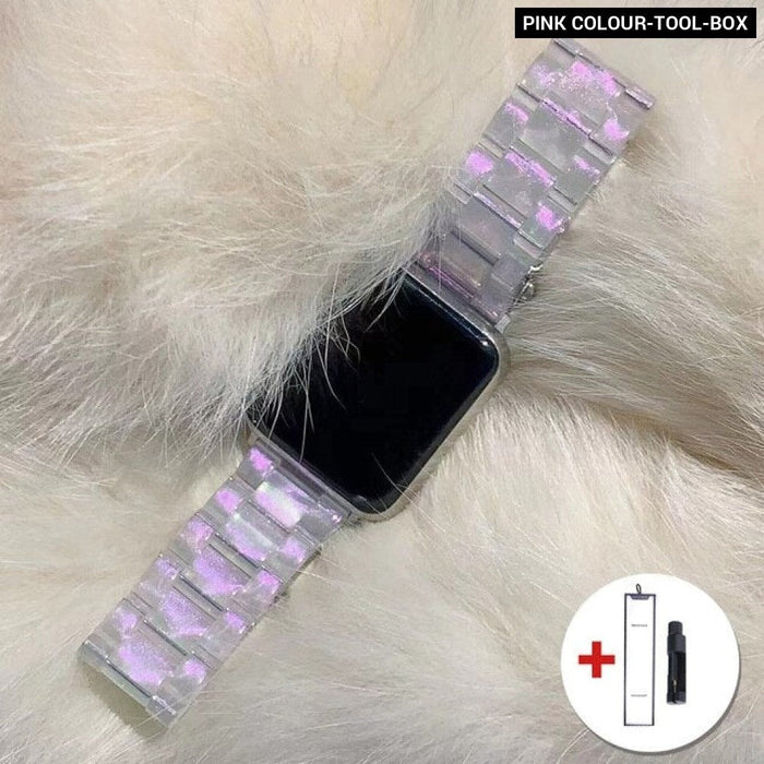 Resin Transparent Bracelet Strap For Apple Watch