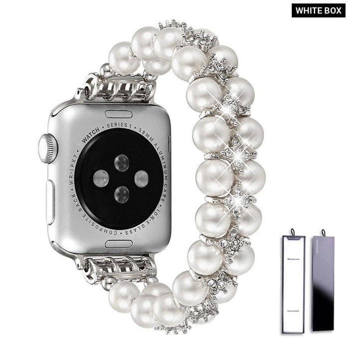 Elastic Pearl Strap for Apple Watch Band