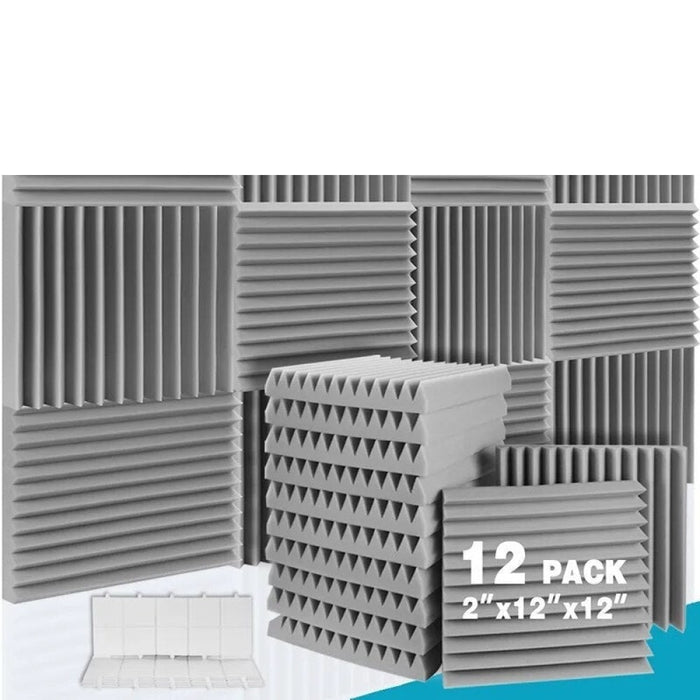 Sound Absorbing Noise Sponge Foam 12 Pcs Sound Proof Insulation Studio Acoustic Foam Panels Ktv House Isolation Home Decoration