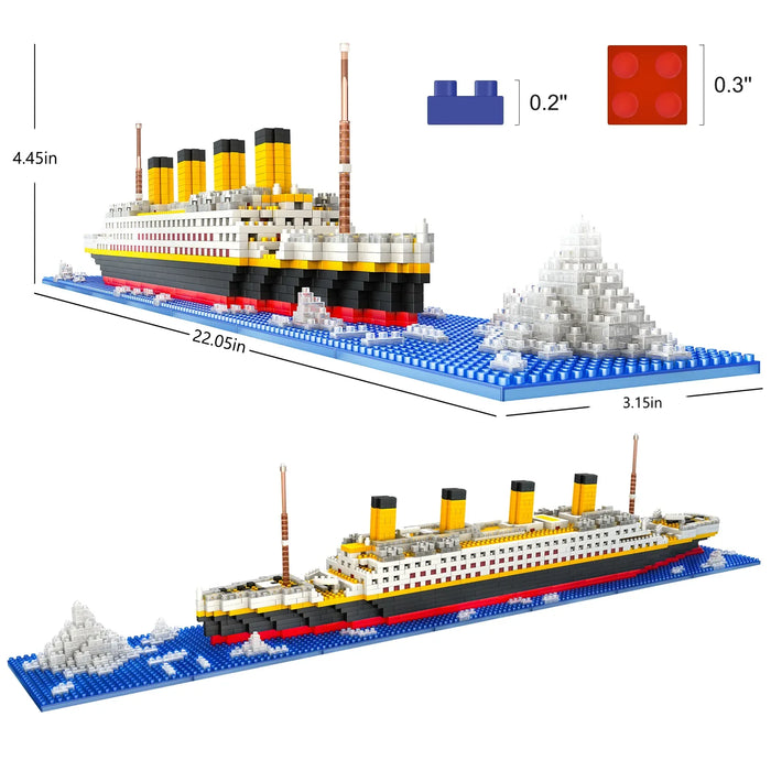 1860Pcs Titanic Building Blocks Set Diy Educational Toy