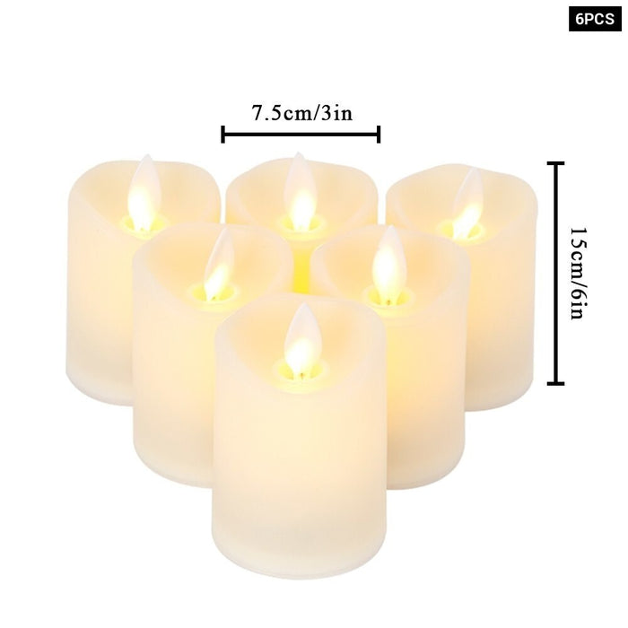 6 Pcs Flickering Flameless Led Electric Candles