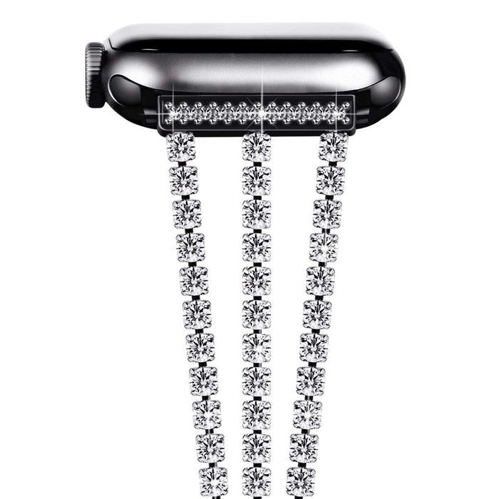 Steel Chain Bling Diamonds Strap For Apple Watch