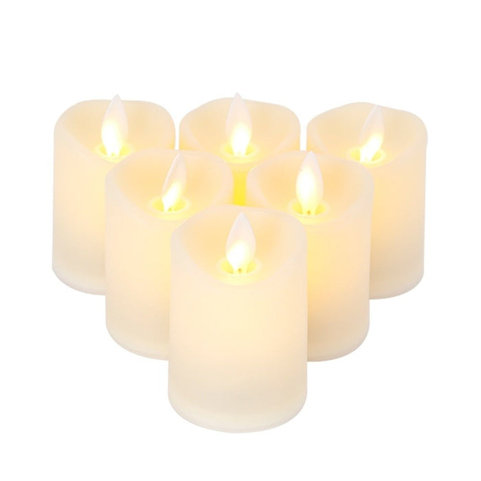 6Pcs Battery Powered Flameless LED Candles With Wick