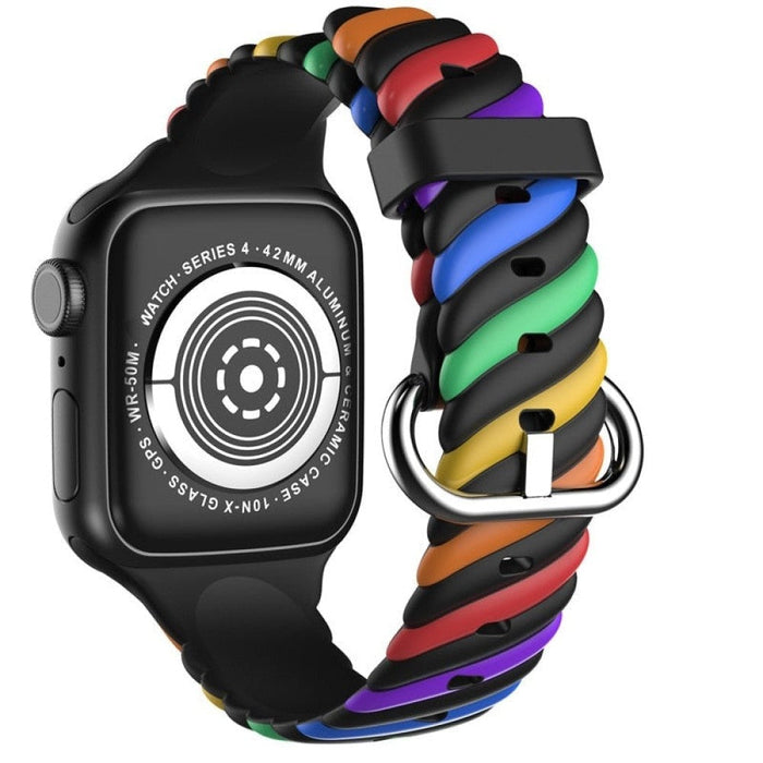 Silicone Rubber Bracelet Strap For Apple Watch