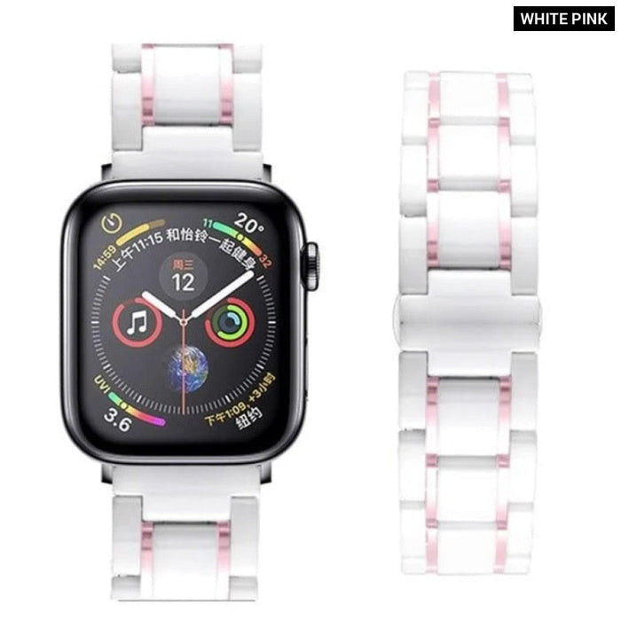 Stainless Steel Buckle Ceramic Strap for Apple Watch