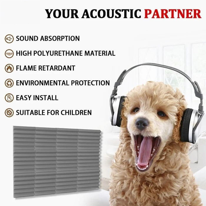 Sound-Absorbing Panels 12 Pcs Acoustic Foam Sound Proof Wall Panel Acoustic Soundproof High Density Studio Foam For Ceiling Door