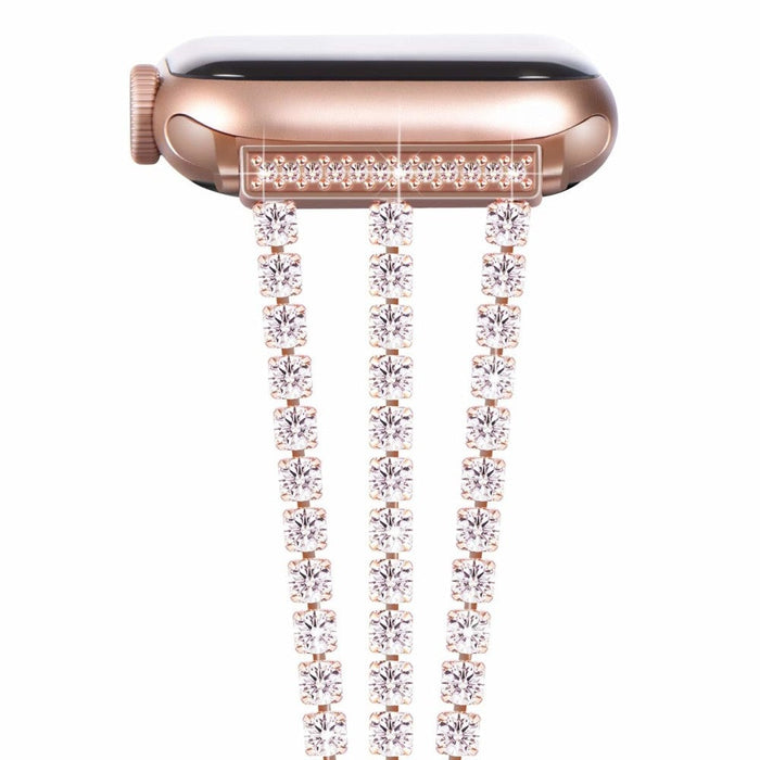 Steel Chain Bling Diamonds Strap For Apple Watch