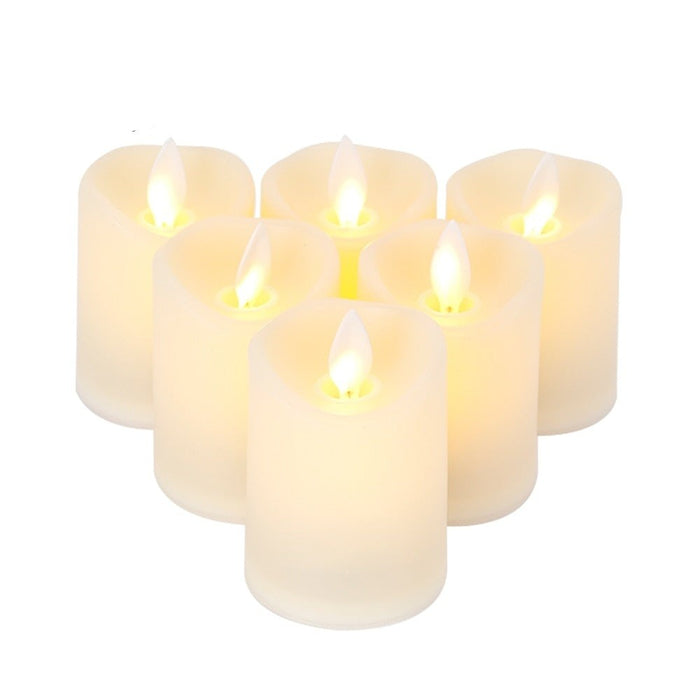 6Pcs Battery Operated LED Flameless Candles For Halloween Christmas Home Decor