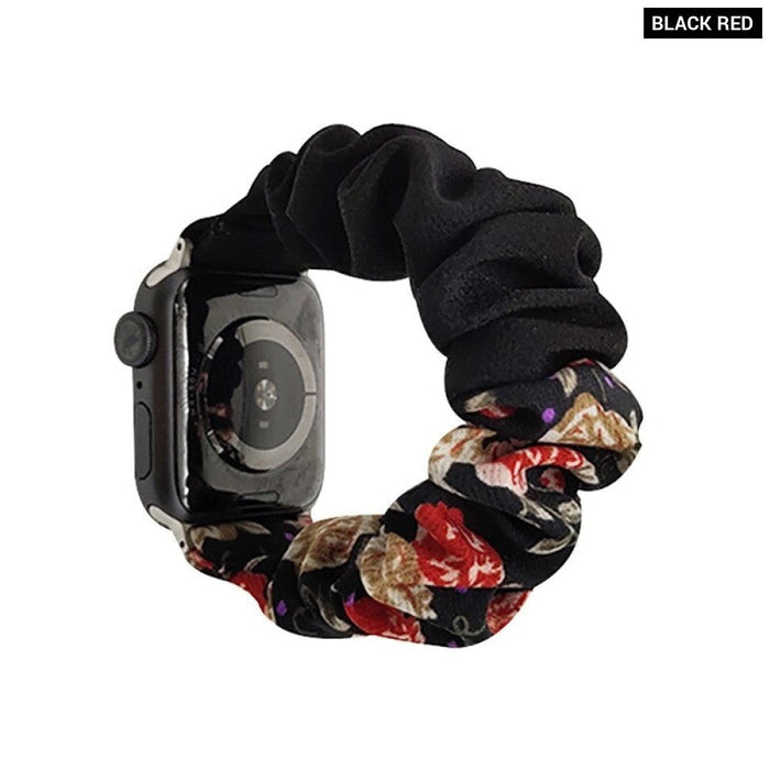 Adjustable Elastic Nylon Scrunchie Strap for Apple Watch