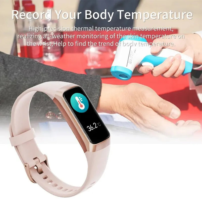 Lige Amoled Smart Watch Men 2023 Heart Rate Blood Waterproof Smart Band For Women Smart Bracelet