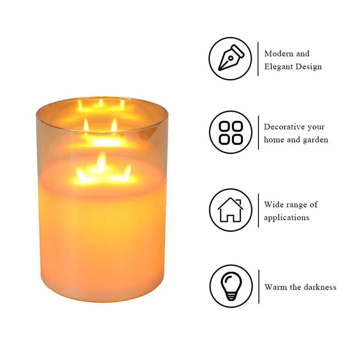 Electronic Battery Powered Flameless Flickering LED Candles For Halloween Home Decor