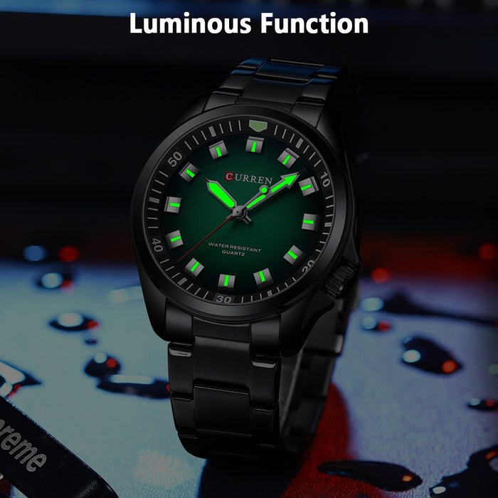 Simple Business Analog Quartz Men's Wristwatches Fashion Brand Stainless Steel Bracelet Luminous Hands Watch