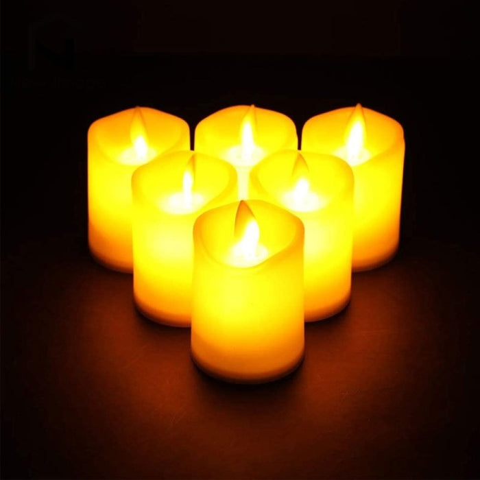 6Pcs Flameless LED Candles With Wick for Bedroom Weddings Home Decor