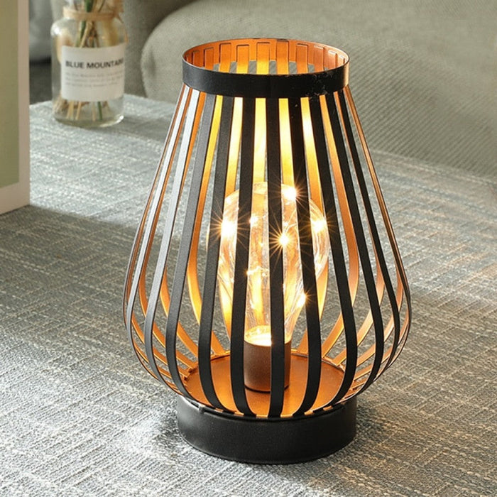 Metal Cordless Battery Powered LED Table Lamp For Home Decor