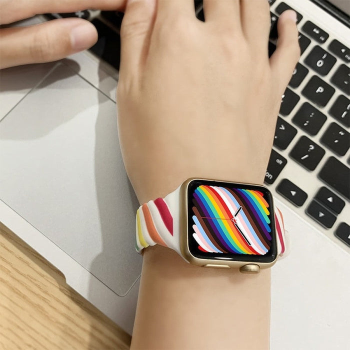 Silicone Rubber Bracelet Strap For Apple Watch