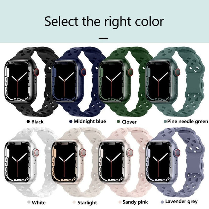 Silicone Designer Bracelet Strap For Apple Watch