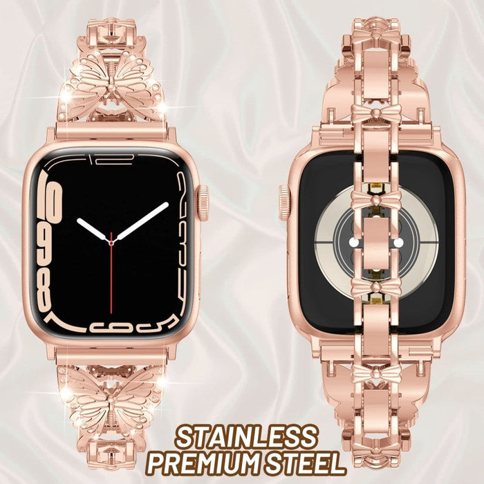 Diamond Metal Butterfly Strap For Apple Watch