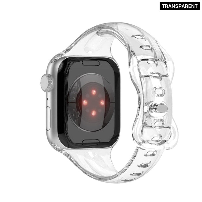 Clear Rubber Slim Transparent Strap For Apple Watch