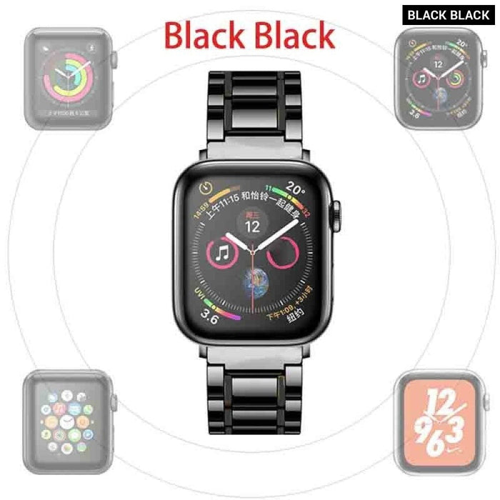 Stainless Steel Buckle Ceramic Strap for Apple Watch