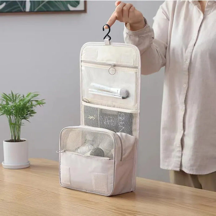 Travel Makeup Bag Toiletries Organizer Waterproof Storage Neceser With Hook For Women