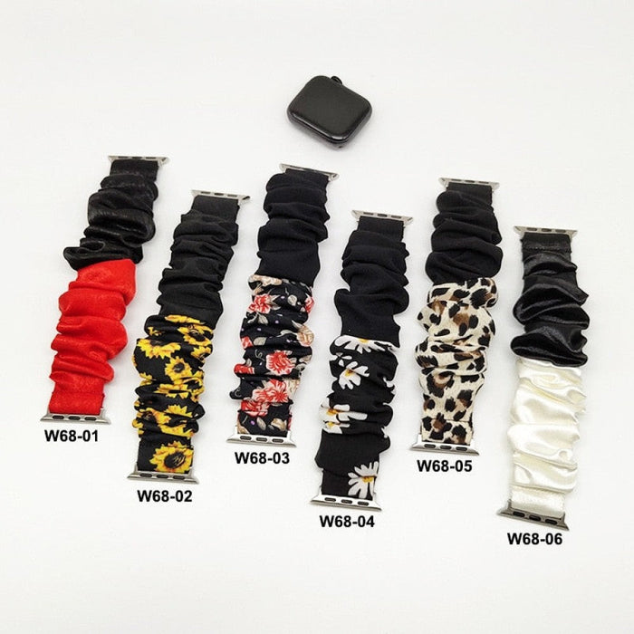 Adjustable Elastic Nylon Scrunchie Strap for Apple Watch