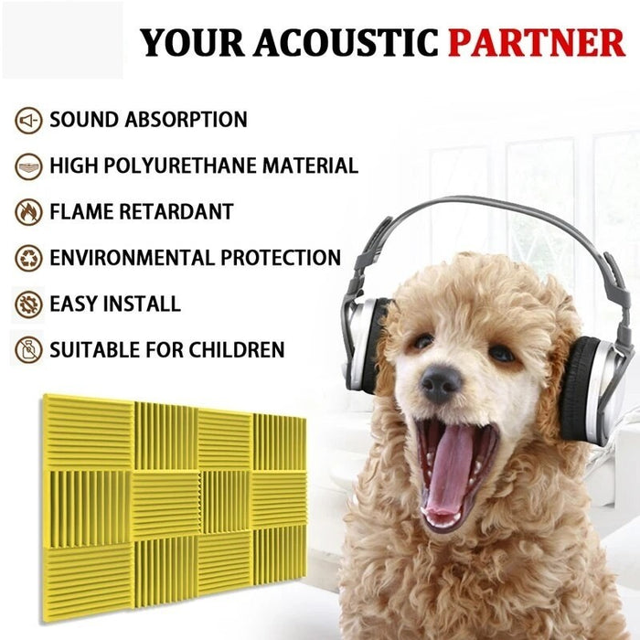Noise Insulation For Walls 6/12/24 Pcs Acoustic Conditioning Sound Proof Foams Panel House Isolation Sound-absorbing Material