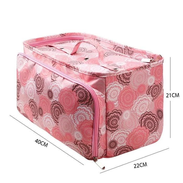 Portable Knitting Bag For Wool Crochet And Sewing Supplies Multifunctional Storage Bag For Yarn Needles And Accessories