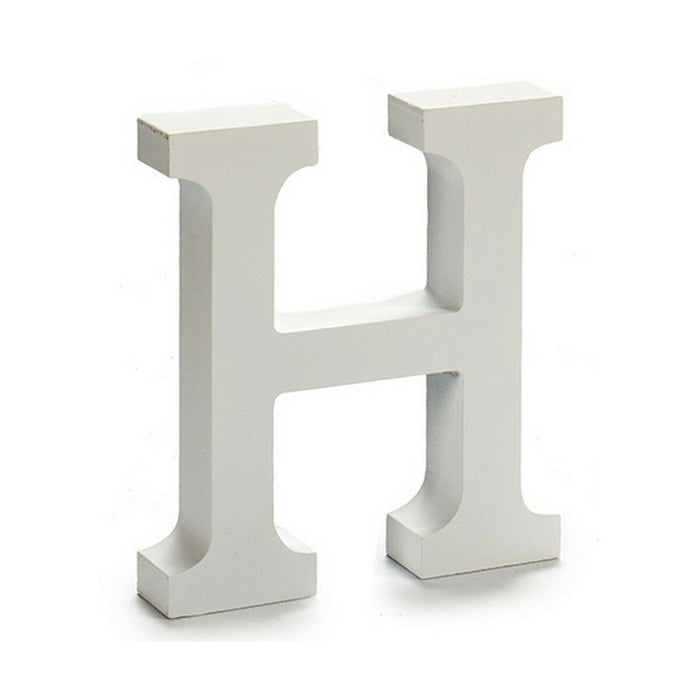 Letter h Wood White 2 x 16 14.5 Cm 24 Units