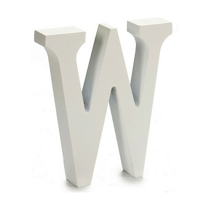 Letter W Wood White 2 X 16 X 14.5 Cm 24 Units