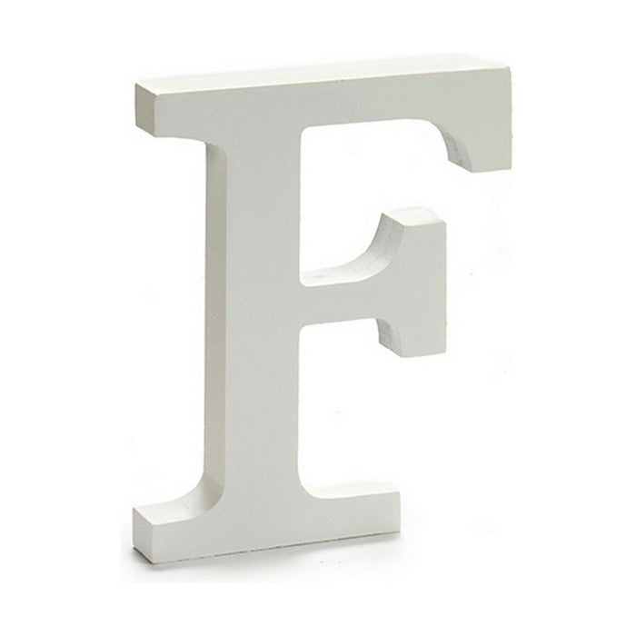 Letter F Wood White 1.8 X 21 X 17 Cm 12 Units