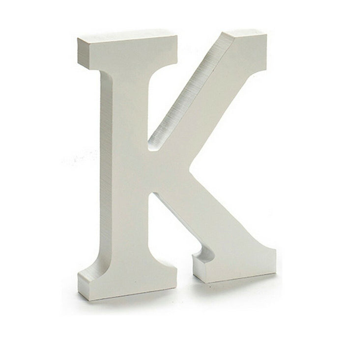 Letter K Wood White 1.8 X 21 X 17 Cm 12 Units