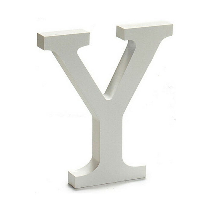 Letter Y Wood White 1.8 X 21 X 17 Cm 12 Units