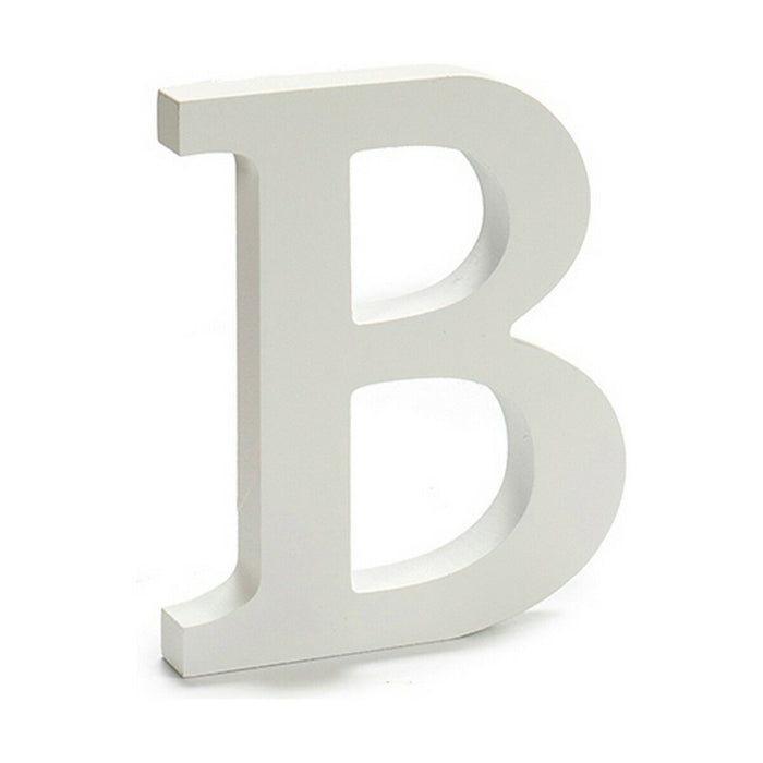 Letter B Wood White 1.8 X 21 X 17 Cm 12 Units