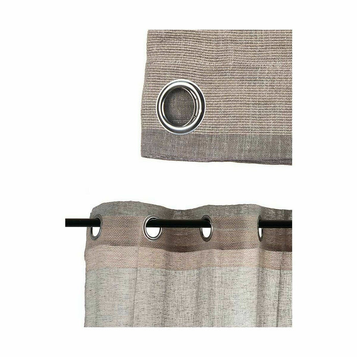 Curtain Beige Grey 140 x 0.1 260 Cm 6 Units