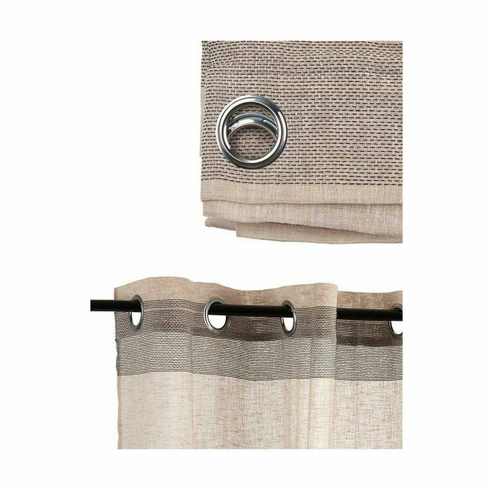 Curtain Beige Grey 140 X 0.1 X 260 Cm 6 Units