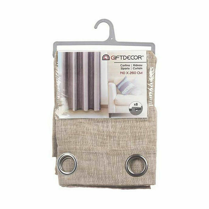 Curtain Beige 140 x 0.1 260 Cm 6 Units