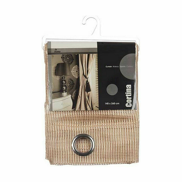Curtain 140 x 260 Cm Grille Beige 6 Units