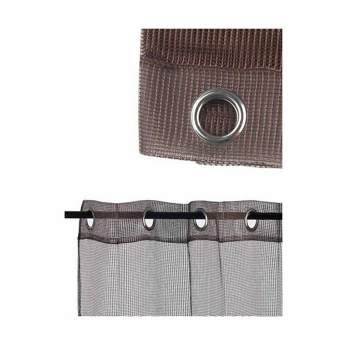 Curtain 140 x 260 Cm Grille Brown 6 Units